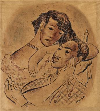 ELDZIER CORTOR (1916 - 2015) Untitled (Young Couple).                                                                                            